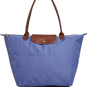 LONGCHAMP PURPLE LAVENDER LE PLIAGE ORIGINAL MEDIUM TOTE BAG